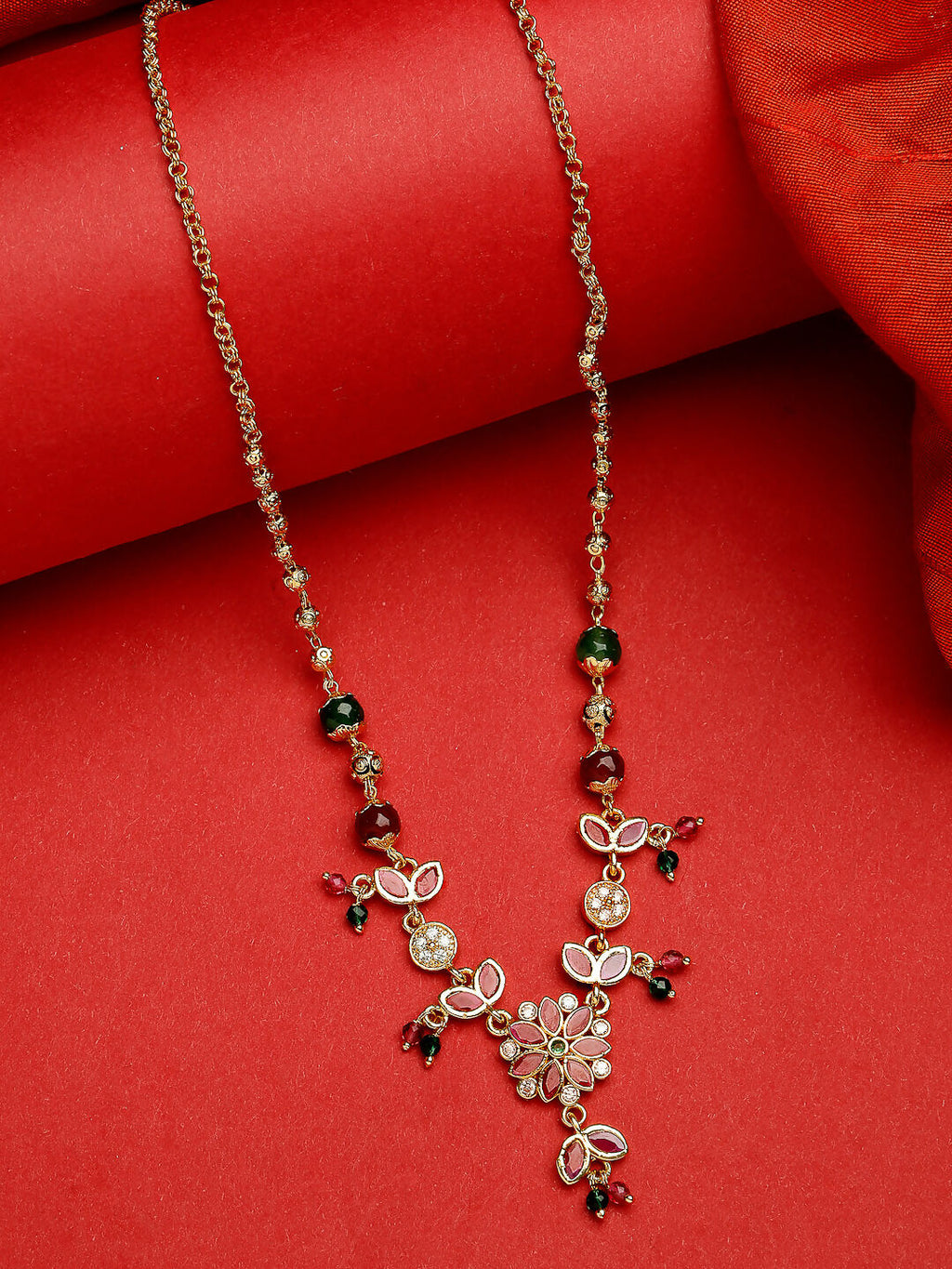 NVR Women's Multicolor Gold-Polished Minimal Chain