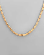 VOJ Gold-Polished Biscuit Shaped Chain For Men