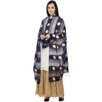 A R Silk payal Gold Print Fancy Dupatta Color Navy Dupatta or Chunni