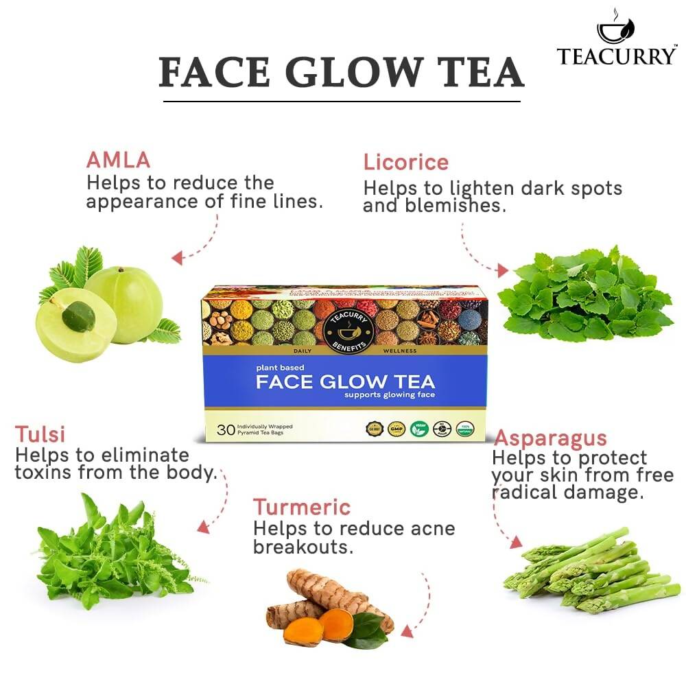 Teacurry Face Glow Tea Bags - Distacart