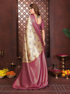 Aastha Fashion Mustard Tissue Silk Weaving Saree - Distacart