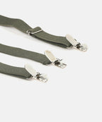 Manet Boys Solid Suspenders - Bottle Green
