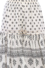 Mominos Fashion Cotton Block Print With Lace Work Off White Palazzo - Distacart