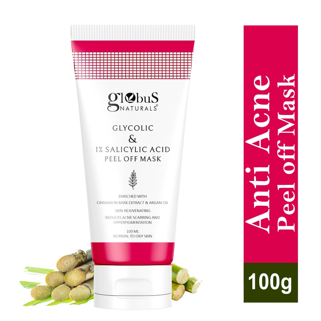Globus Naturals Glycolic & 1% Salicylic Acid Anti Acne Peel Off Mask