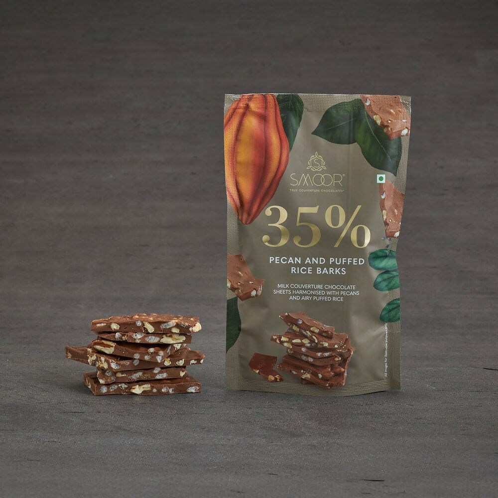 Smoor 35% Pecan and Puffed Rice Chocolate Barks - Distacart