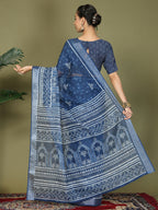 Shree Shyam Fashion Cotton Blue Saree - Distacart
