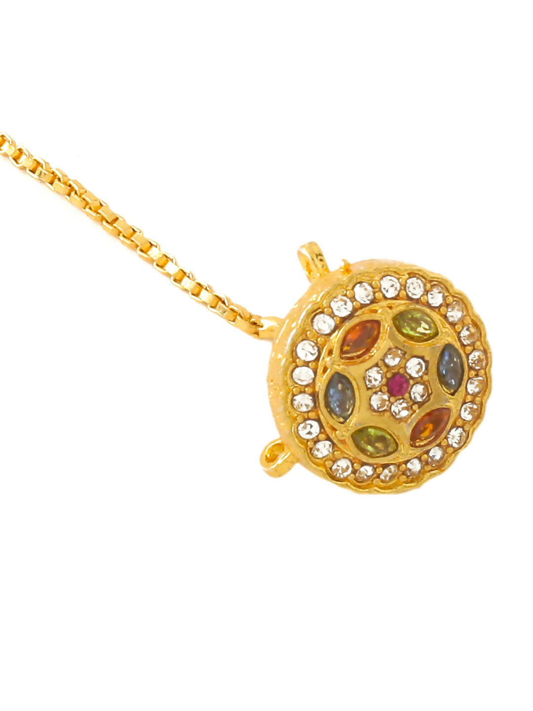 NVR Women's Trending Stylish Gold-Plated Maang Tikka - Distacart