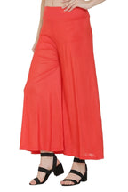 Asmaani Red Color Lycra Fabric Flared Palazzo