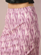 Myshka Women's Multi Printed Knee Length Party Embellished Skirts