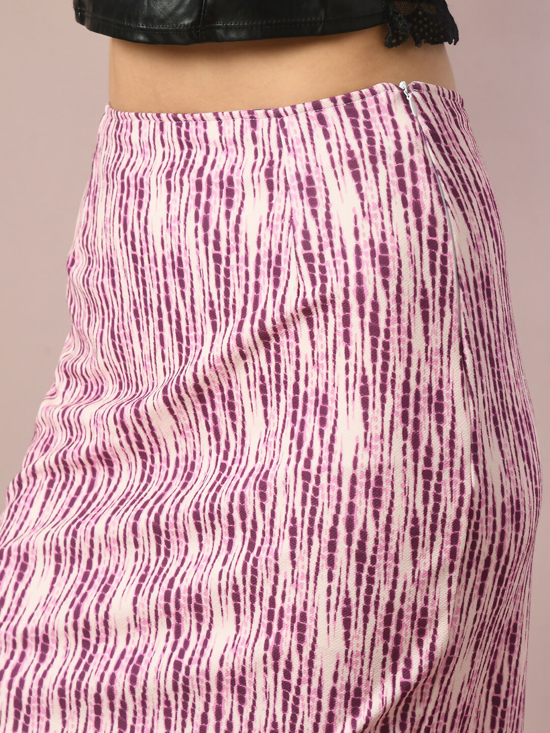 Myshka Women's Multi Printed Knee Length Party Embellished Skirts