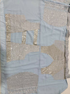 Jyoti Fashion Mesmerizing Grey Faux Georgette 3MM Sequins with Thread & Jari Embroidery Lehenga Choli with Dupatta