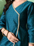 Sangria Printed A-Line Kurta With Trouser