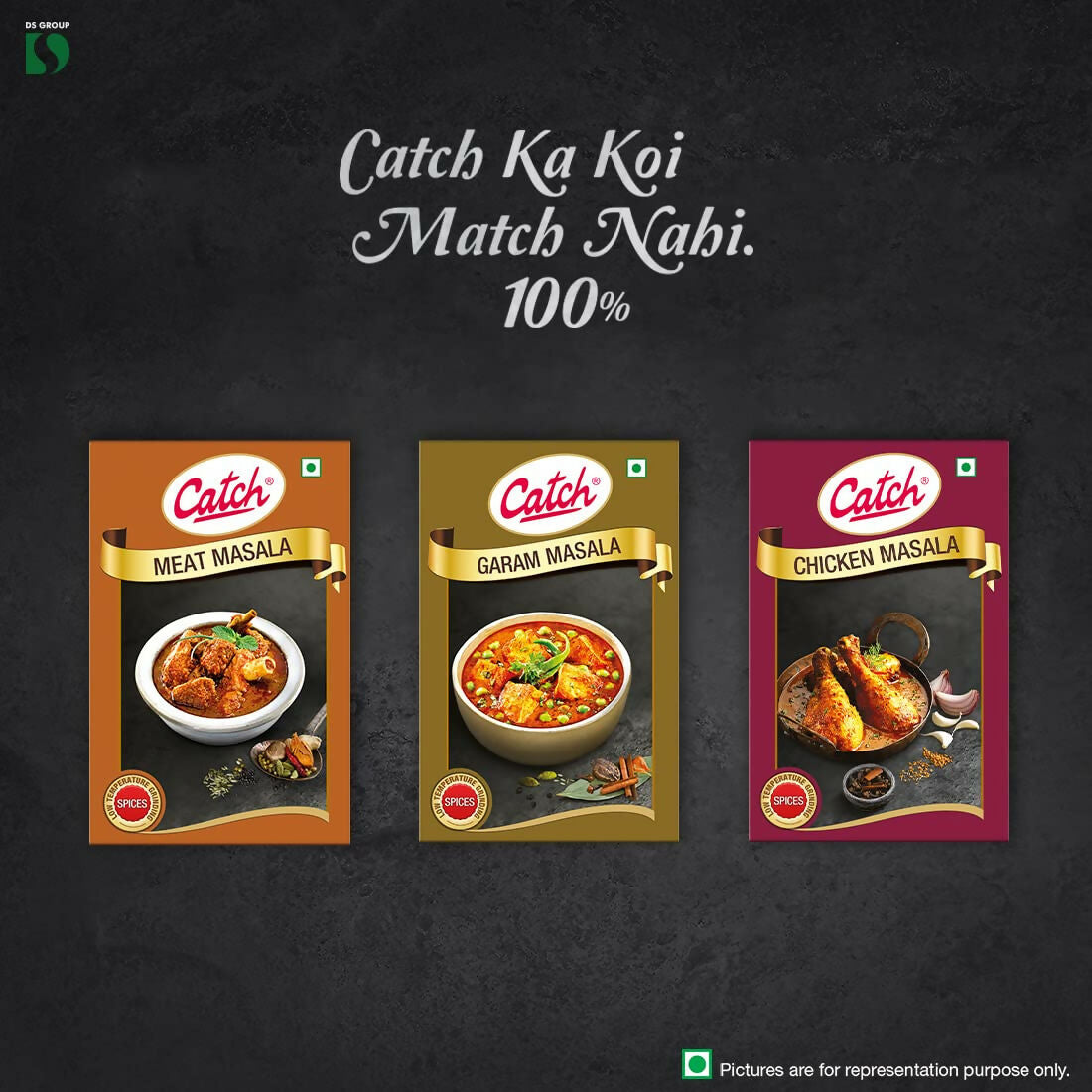 Catch Masala & Spices - Meat Masala 100 gms + Chicken Masala 100 gms + Garam Masala 100 gms - Distacart