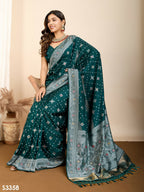 Rama Soft Silk Woven Meenakari Designer Saree - Vedanti
