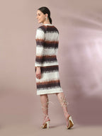 Myshka Women's Multi Printed Round Neck Party Top With Skirt Co-ord set