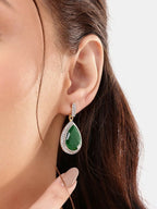 Nuyug 22K Gold Plated Fern Radiance Contemporary Drop Earrings - Distacart