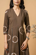 Joban Fashion Brown Tie & Dye Cotton Suit Set - Distacart