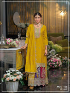 Anaita Yellow Heavy Chinon Stitched Suit with Embroidery & Sequence Work - Distacart