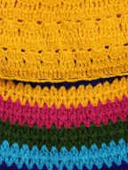 ChutPut Hand knitted Crochet HoneyBee Wool Dress For Baby Girls - Yellow