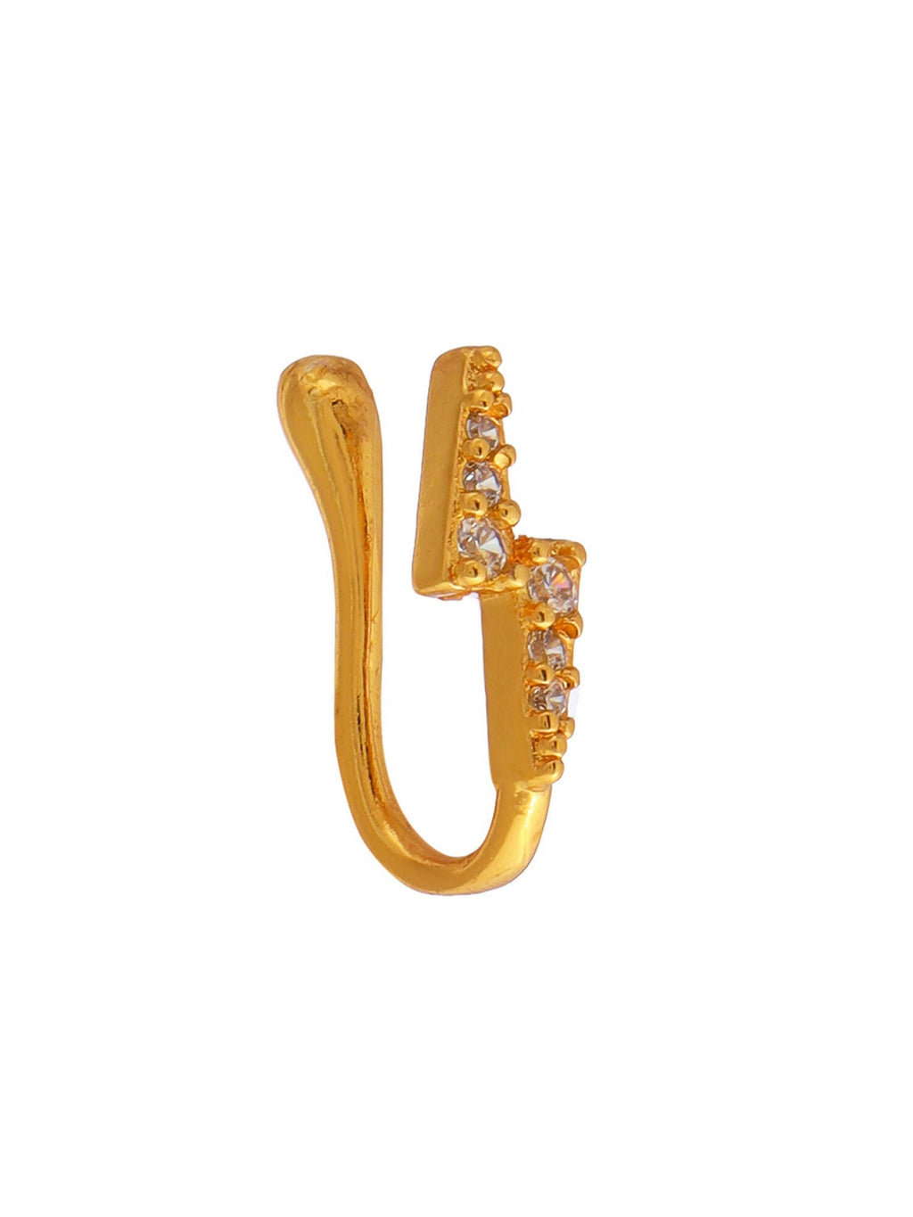 Ruby Raang Gold Bijlee Nose Pin