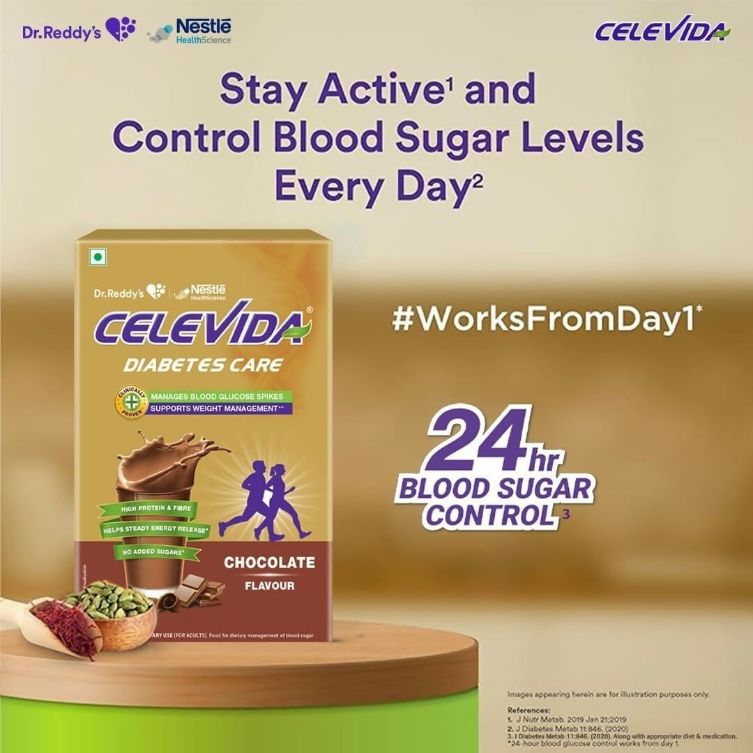 Celevida Protein Powder Drink for Diabetes Management Chocolate Flavour