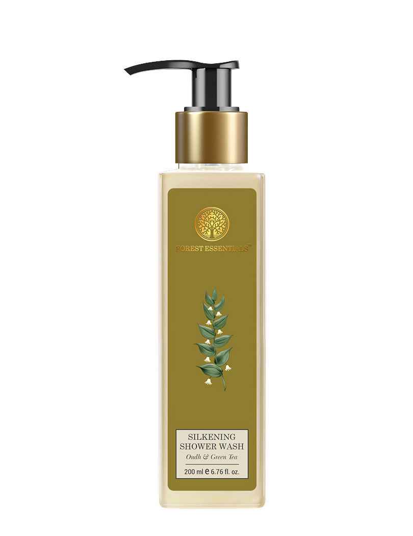 Forest Essentials Travel Size Silkening Shower Wash Oudh & Green Tea