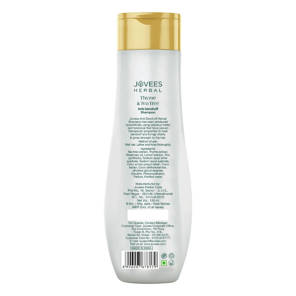Jovees Thyme & Tea Tree Anti Dandruff Shampoo For All Hair Types - Distacart