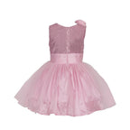 Asmaani Baby Girl's Pink Color Satin Knee Length Frock (AS-DRESS-22030)