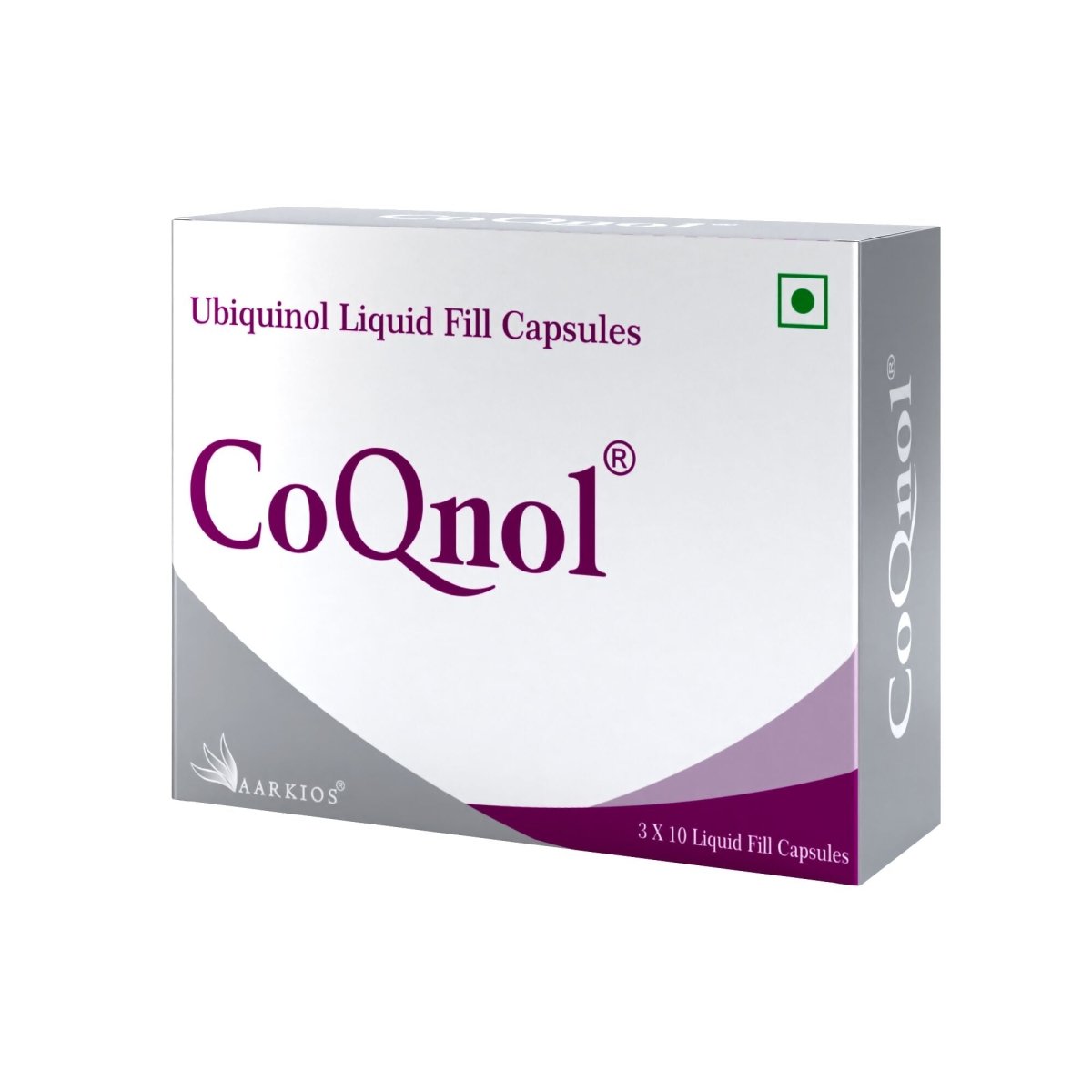 Aarkios CoQnol Ubiquinol 100 mg Capsules - Distacart