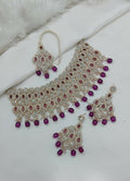Joban Fashion Ruby Stone Work Necklace Set