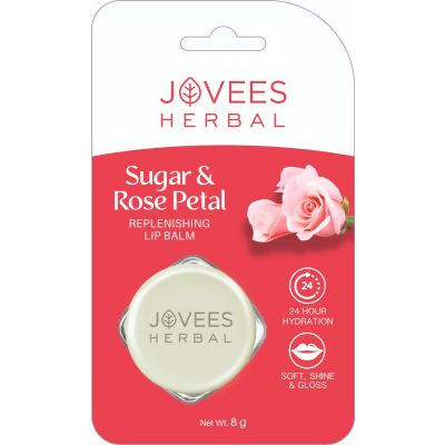 Jovees Sugar & Rose Petal Replenishing Lip Balm - Distacart