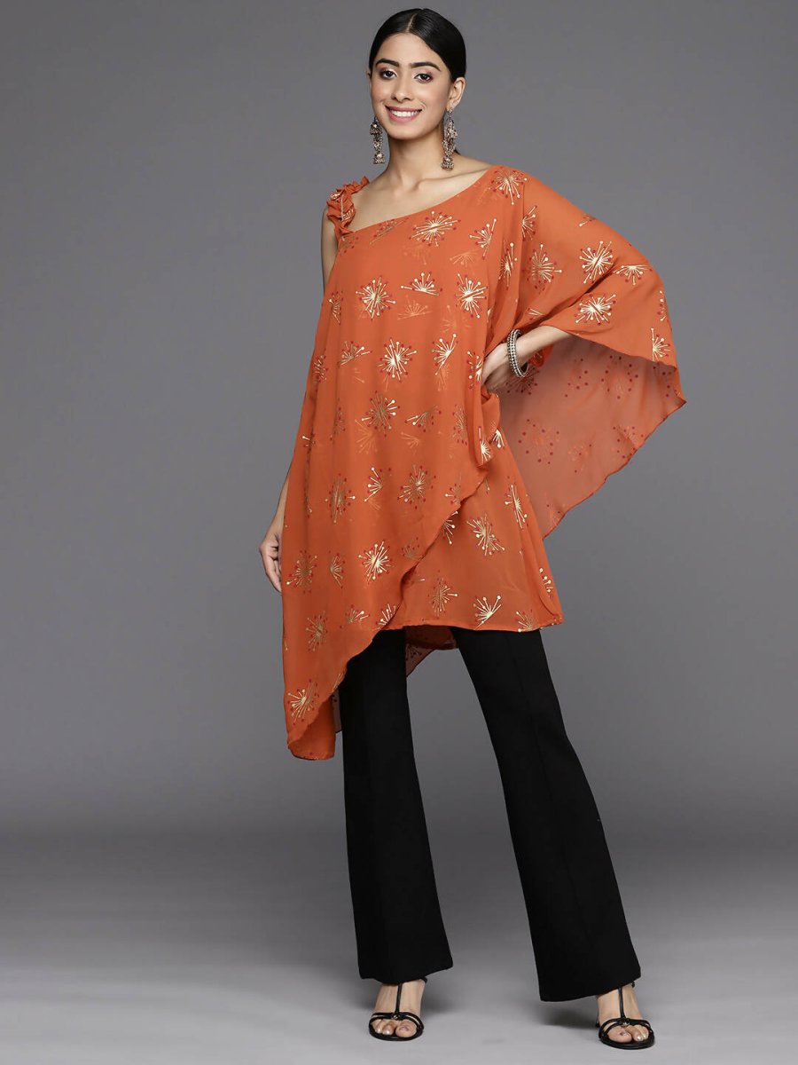 Ahalyaa Women's Traditional wear Tunic - Orange
