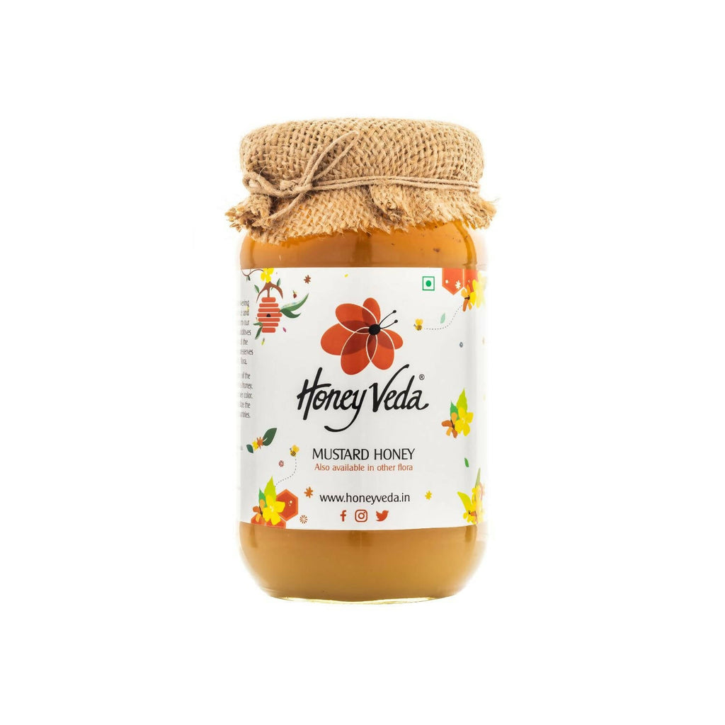 HoneyVeda Premium Raw Mustard Honey - Distacart