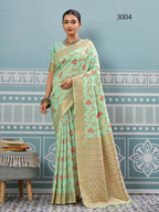 Shree Shyam Fashion Pista Silk Saree - Distacart