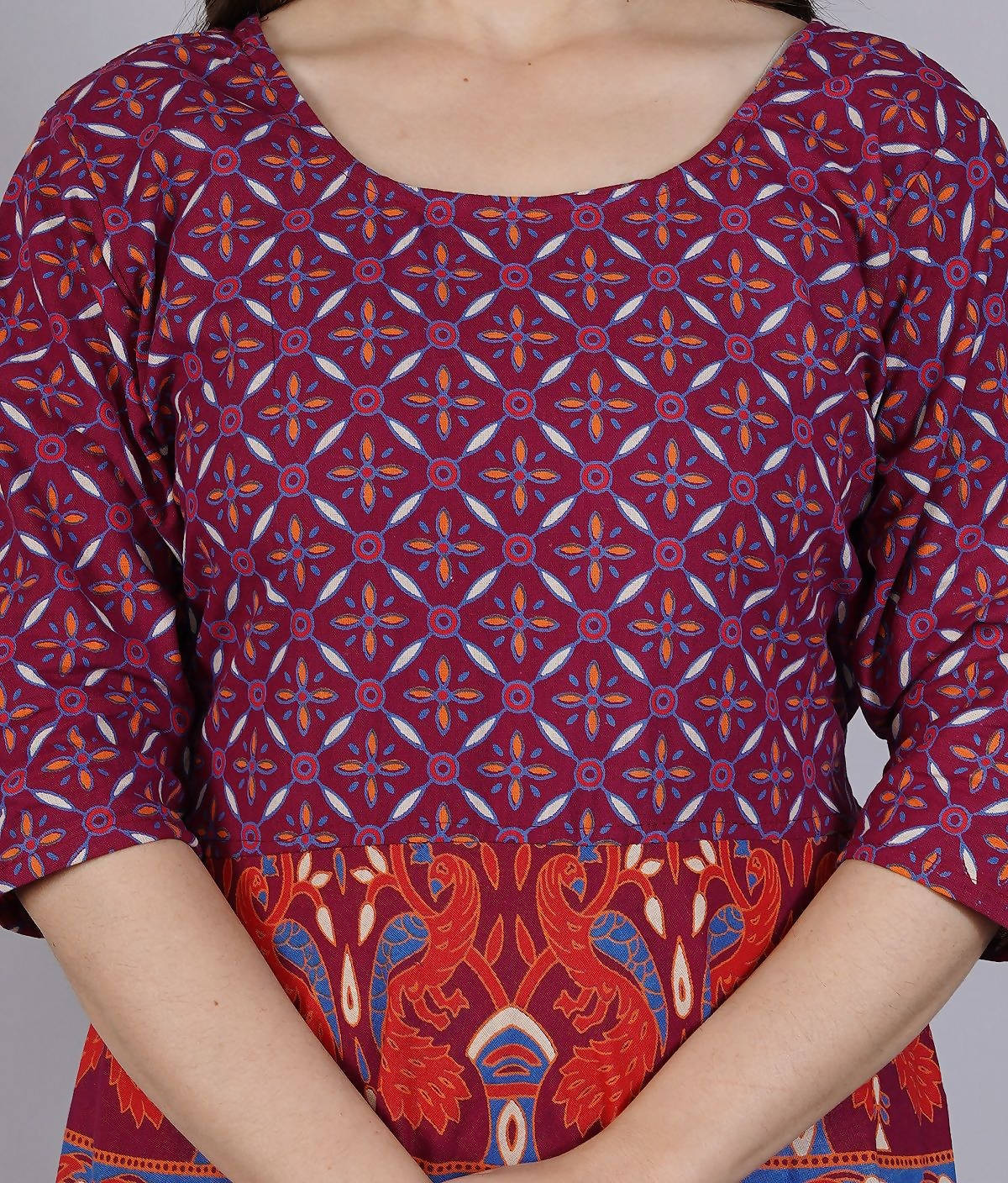 Vamika Multicolor Cotton Printed Party/Casual Wear Kurti (GAM21K)