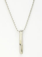 NVR Men's Silver-Plated Stainless Steel Pendant with Chain