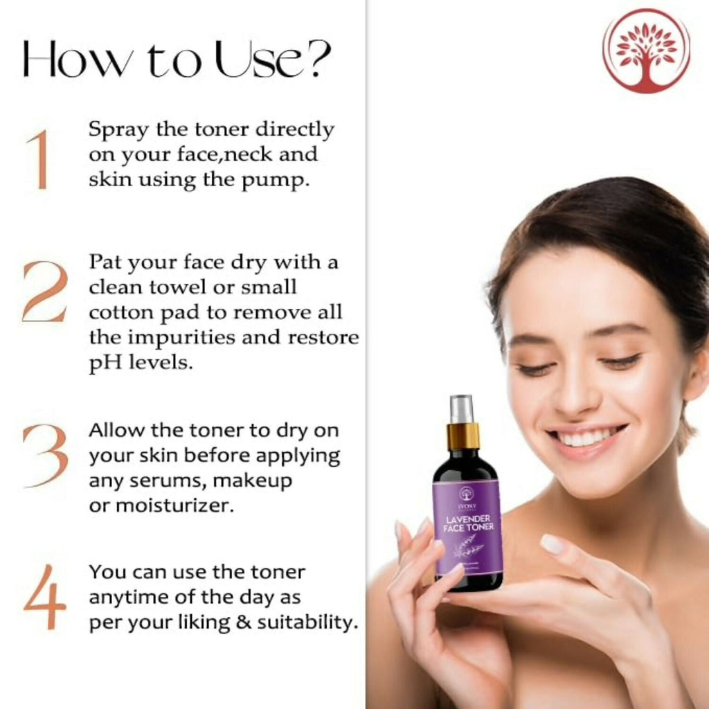 Ivory Natural Lavender Facial Toner For Acne, Even Skin Tone