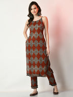 Myshka Women's Multi Printed Kurta With Trousers