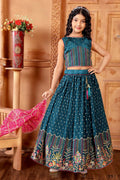 Kids Functional Designer Morepich Chinon Fab Lehenga choli - Aaradhna