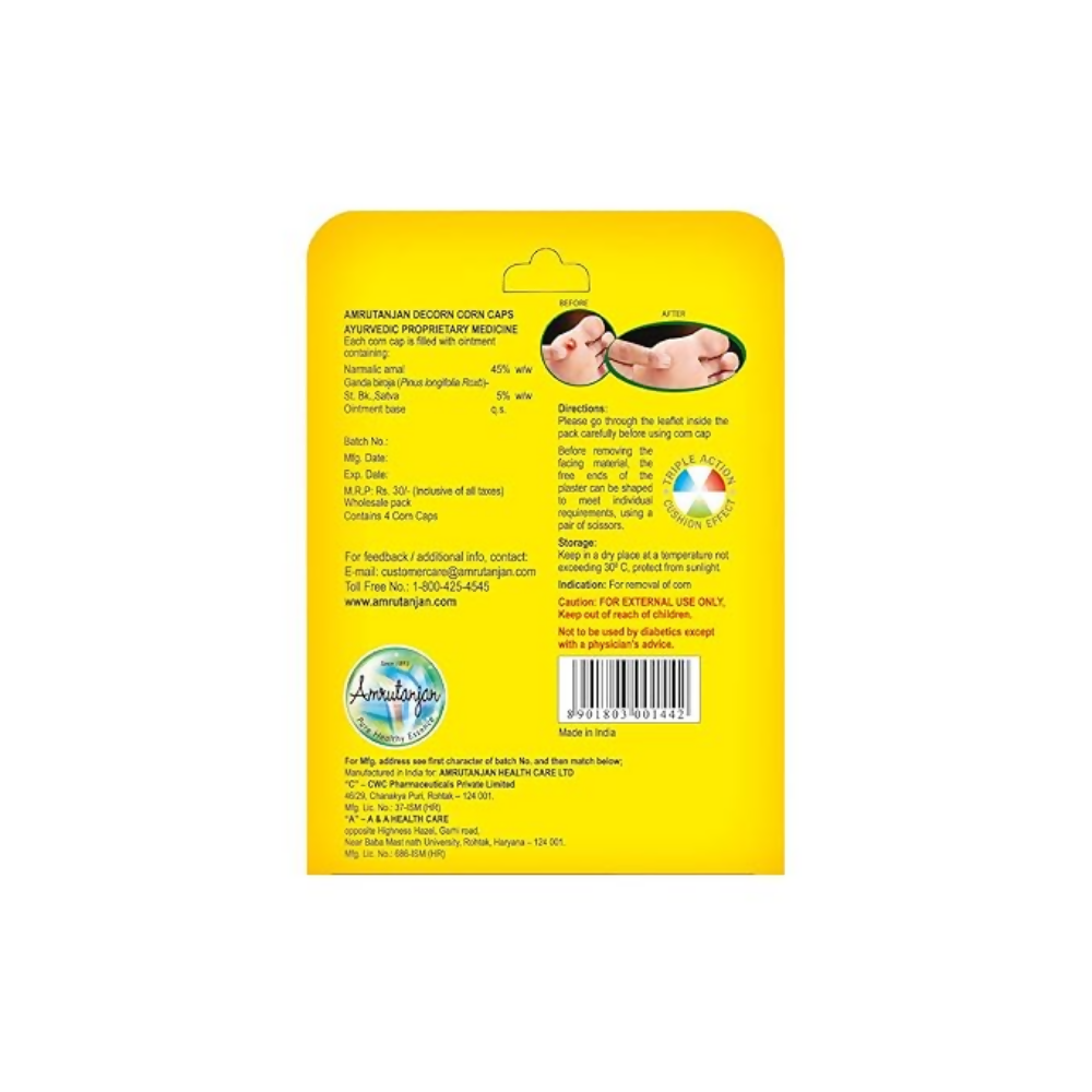 Amrutanjan Decorn Corn Caps - Distacart