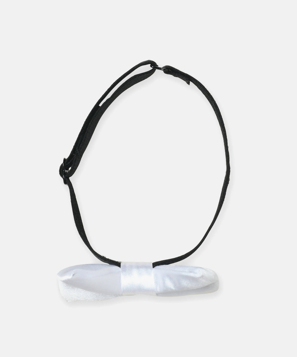 Manet Boys Solid Single Layer Bow - White