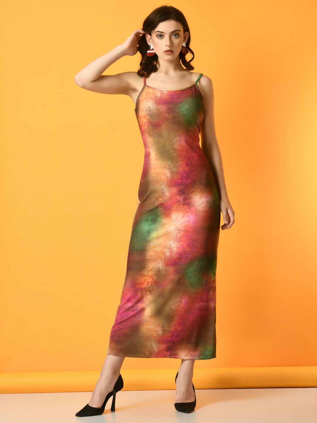 Myshka Women's Multi Printed Party Dress - Distacart