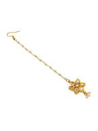 Ruby Raang Gold Flower Kundan Maang Tikka - Distacart