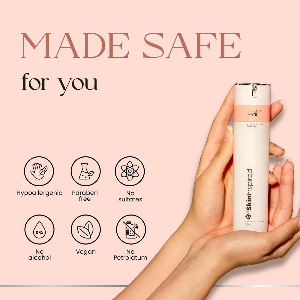 SkinInspired AHA+BHA+PHA Lactic Acid + 2% Salicylic Acid Face Serum