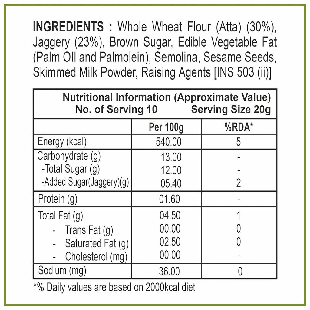 Dhampur Green Gur Crackers Cookies - Distacart
