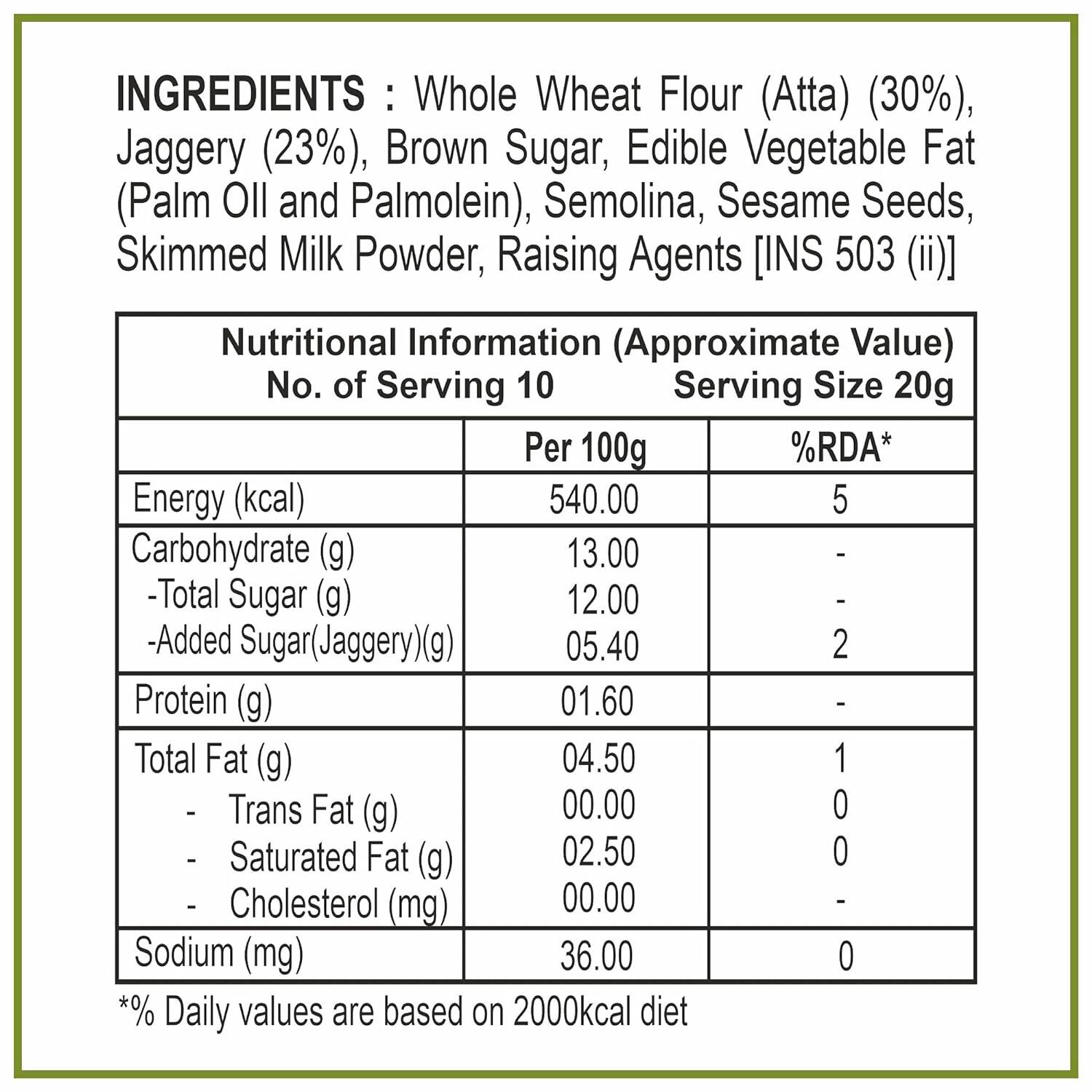 Dhampur Green Gur Crackers Cookies - Distacart
