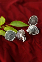 Mominos Fashion Johar Kamal Silver Color Jhumkas With White Pearls Earrings - Distacart
