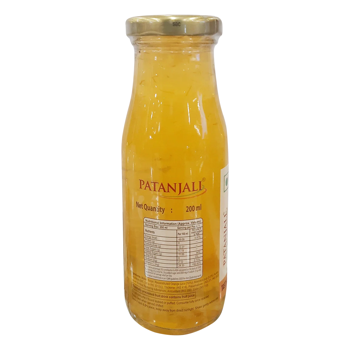 Patanjali Orange Aloe Chunk Drink - Distacart