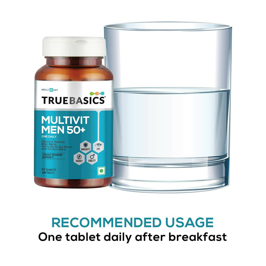 TrueBasics Multivit Men 50+ One Daily Tablets - Distacart