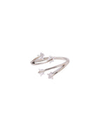 NVR Women's Stylish Latest Silver Plated Ring With Ad Stones
